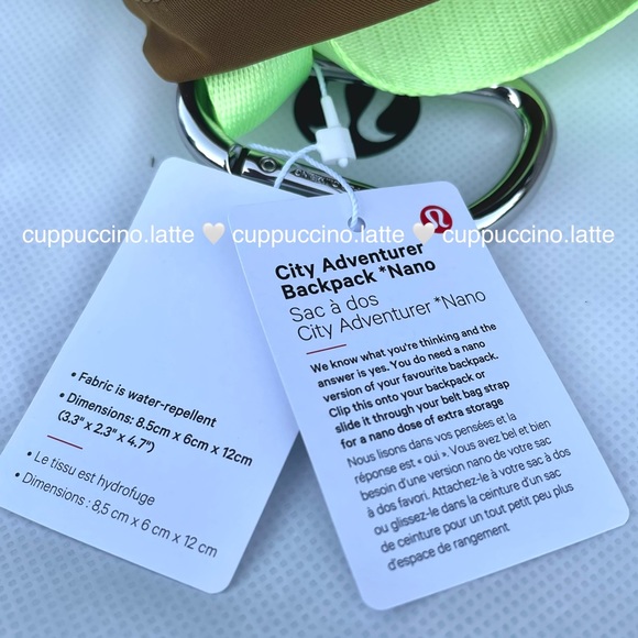 SOLD🍋Lululemon City Adventurer Backpack Nano White Opal/Burnt Caramel/Faded Zap - Picture 6 of 13